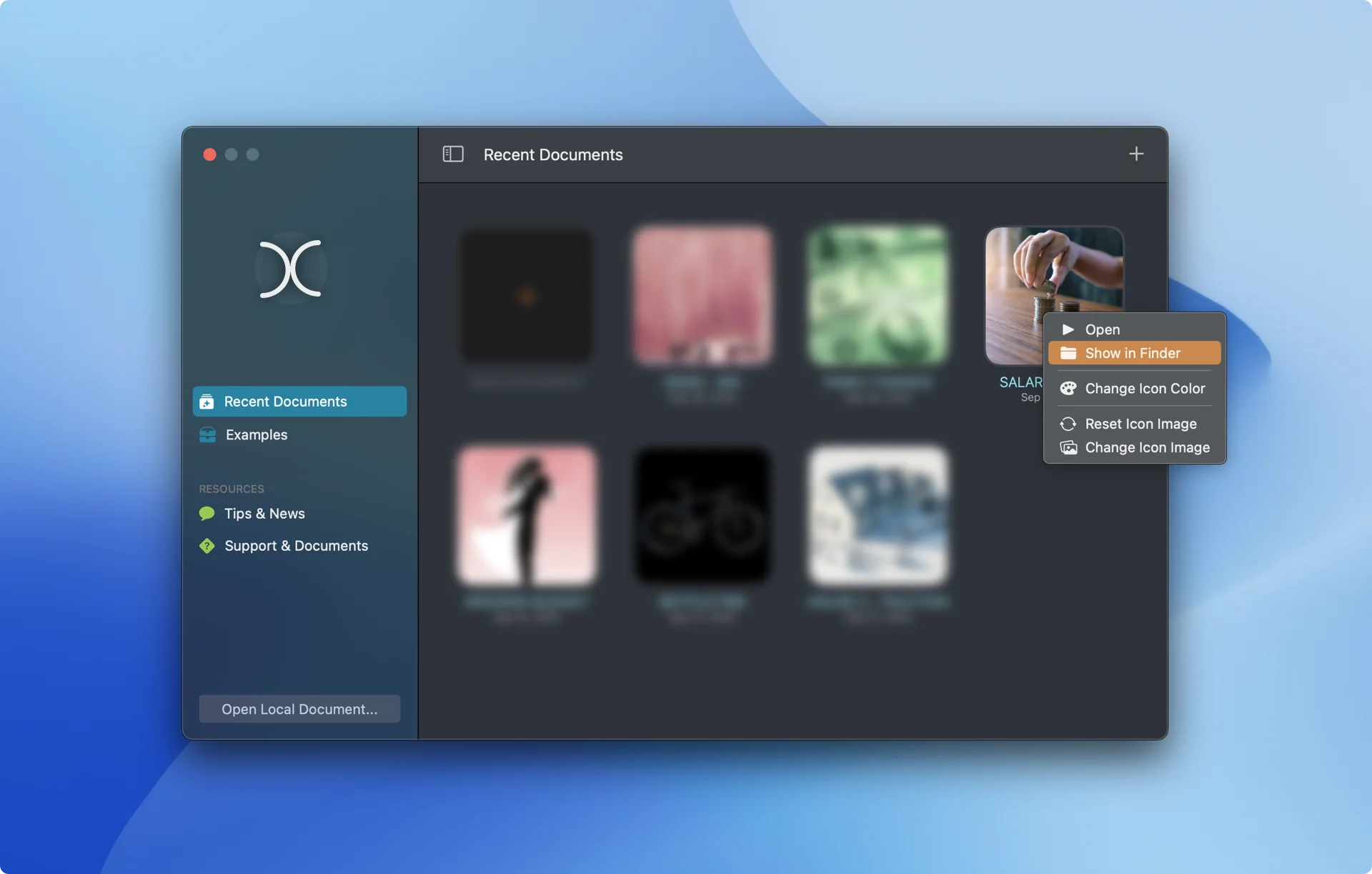 Show in Finder