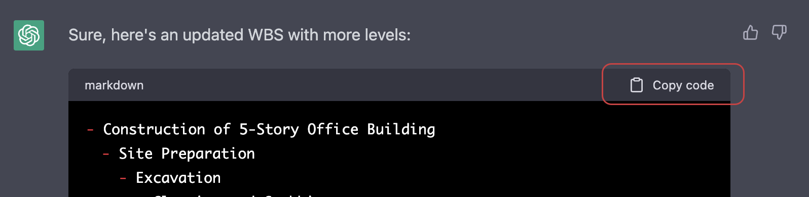 Copy code