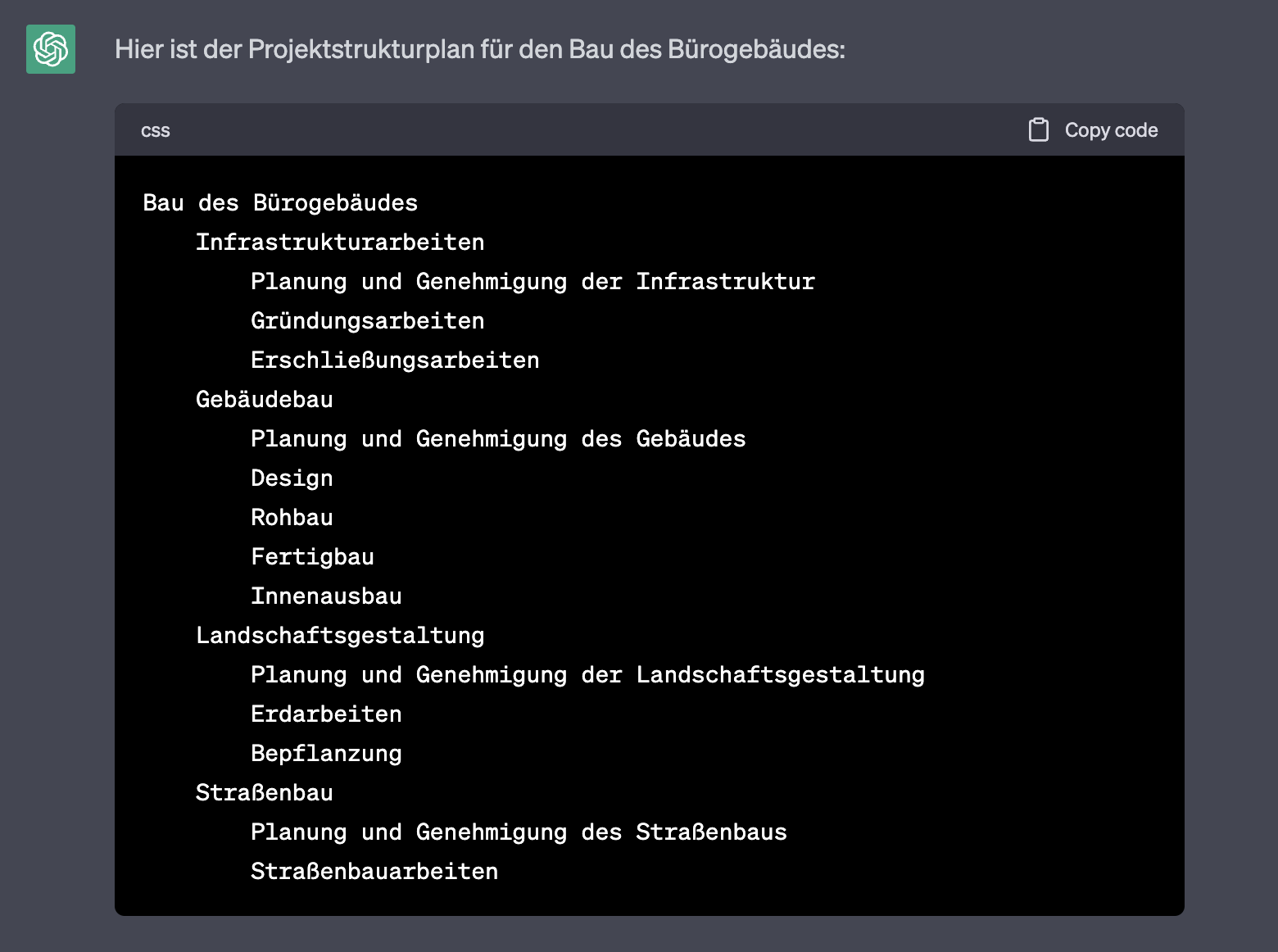 WBS Project Prompt