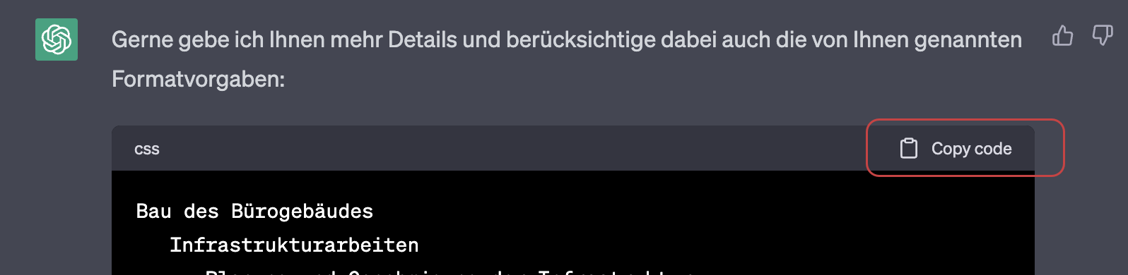 Code kopieren