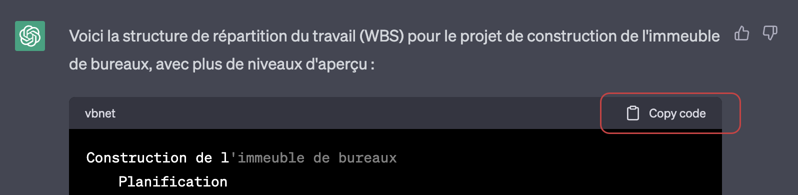 Copier le code